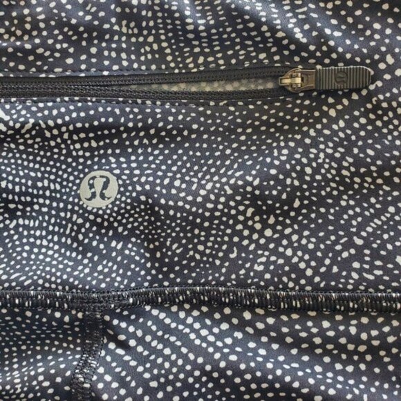 Lululemon Speed Wunder free spirit ice grey black tights Sz 8 - Picture 5 of 6